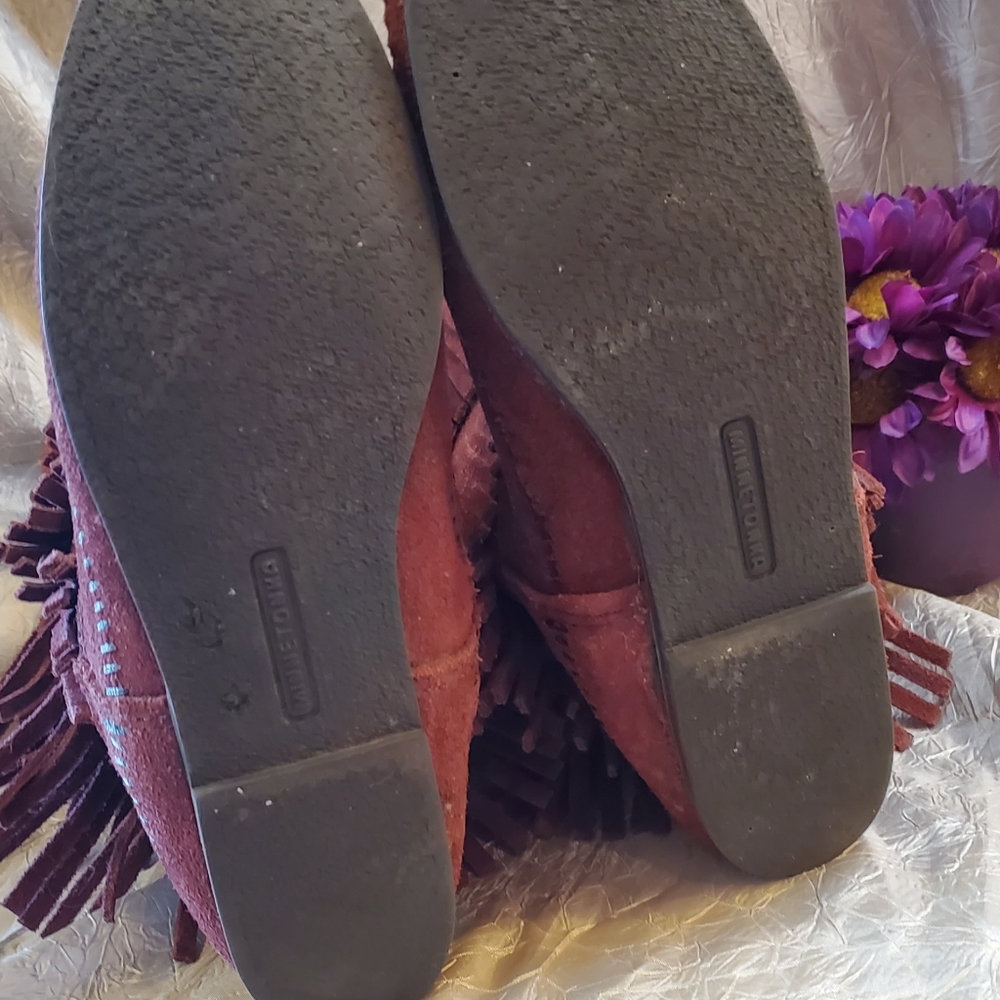 MINNETONKA SUEDE BOOTS SZ 9 - Picture 5 of 11